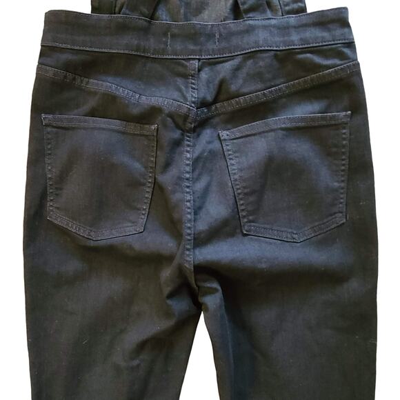 MADEWELL Denim Cali Demi-Boot Overalls Black Frost Ankle Crop F6394 Womens Small - Picture 8 of 15